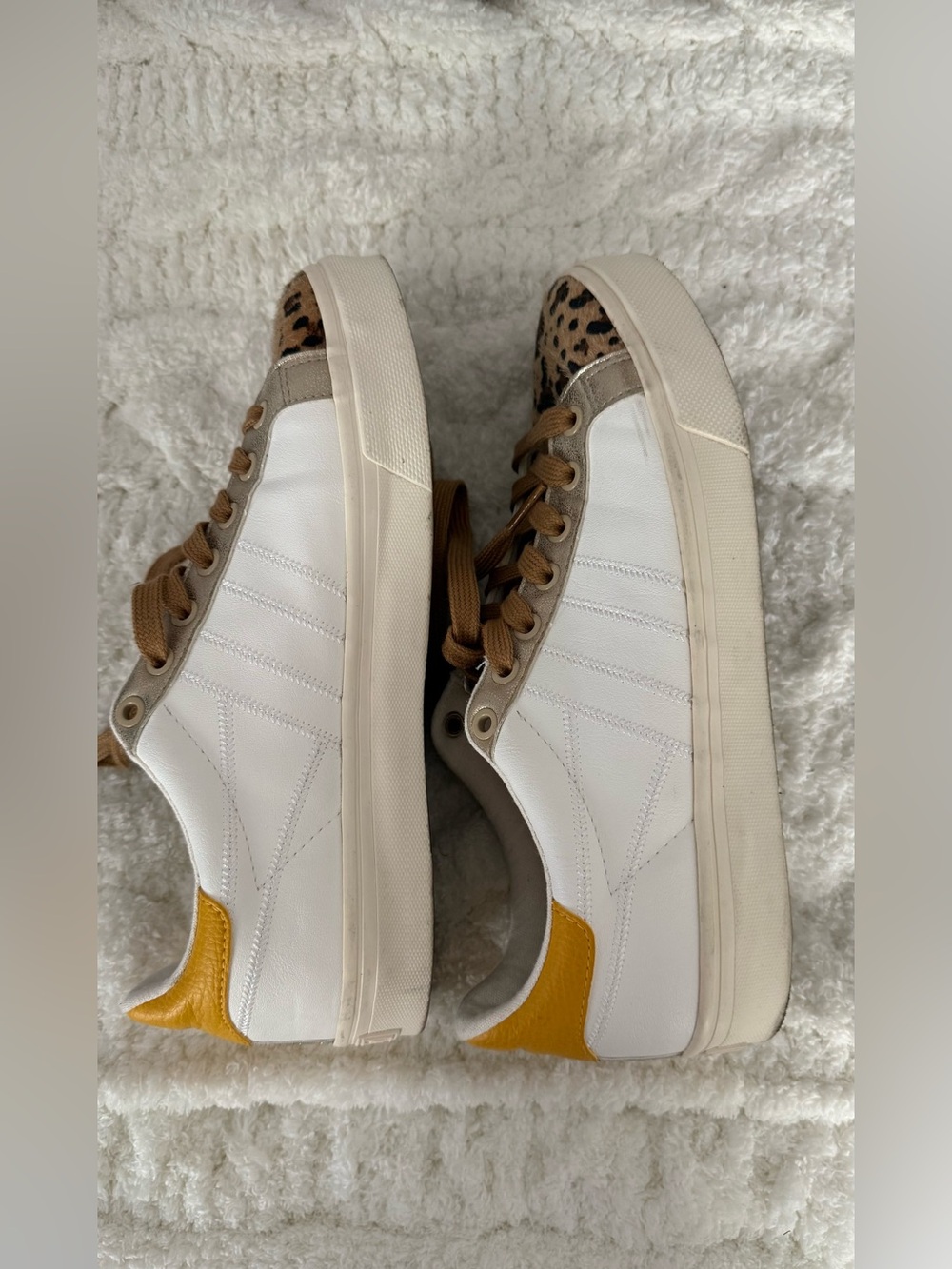 Gola Leopard Print Brown & White Sneakers View 3